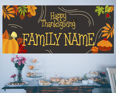 Custom Family Name Happy Thanksgiving Sign GraphixPlace