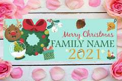 Christmas 2021 Party Banner With Personalized Family Name GraphixPlace
