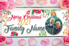Merry Christmas Personalized Photo Banner Sign GraphixPlace