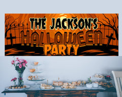Personalized Family Name Halloween Party Banner GraphixPlace