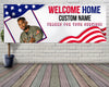 Image of Welcome Home Military Banner | Personalized Banner | United States Military Customizable with Photo | Outdoor Indoor Vinyl Banner GraphixPlace
