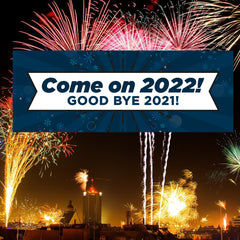 Happy New Year Banner Welcome Come on 2022 Good Bye 2021 7 Sizes GraphixPlace